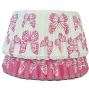 Butterfly Party Baking Cups - 5cm Bright Pink Pk36 
