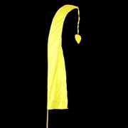 Bali Flag With Tail 1m Yellow Pk1 