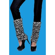 Leg Warmers - 80s Zebra Print Pk 2