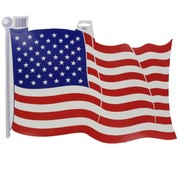 Cutout Flag American 18 inch Pk1 
