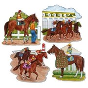 Scene Cutouts Derby Day 14in Pk4