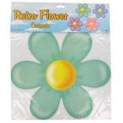 Party Decoration - Retro Flower Cutouts (14in) Pk4 