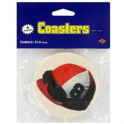 Drink Coasters Jockey Helmet 9cm Pk8 