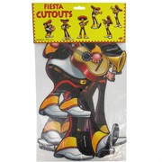 Cutouts Mexican Fiesta Mariachi Band 41cm Pk6 