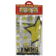 Party Decoration- Fringed Metallic Awards Night Banner (14x4in) Pk1 