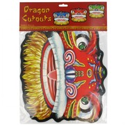 Scene Cutout Chinese Dragon Faces 16in Pk3 
