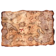 Decoration Pirate Treasure Map 12x18in Pk1 
