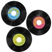 Decoration Plastic Record 9in Pk3 