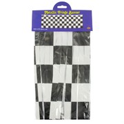 Banner Fringed Metallic Checkered Flag 1.2m Pk1 