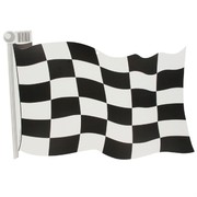 Party Decoration - 18 inch Checkered Flag Cutout Pk1 