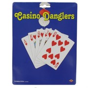 Casino Party Decoration - Vegas Danglers (Red & Silver) Pk2 