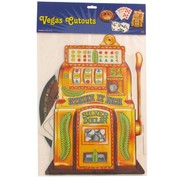 Casino Party Decorations - Assorted 16in Vegas Cutouts Pk4 