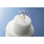 Wedding Topper Double Heart Pick 13.2cm Pk1