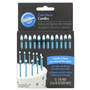 Blue Flame Cake Candles 5cm Pk 12 
