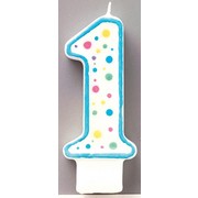 Cake Candles #1 Blue Pk1 