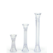 3in Cake Pillars - Crystal Look (7.6cm) Pk 4