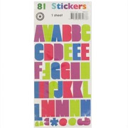 Stickers Two Fold Large Letters Pk1 
