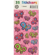 Butterfly Party Stickers - Two Fold Funky Butterflies Pk1 