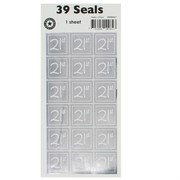 Stickers Two Fold 21 Silver Pk1 