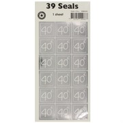 Stickers Two Fold 40th Silver Pk1 