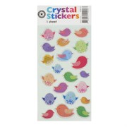 Stickers Crystal Birds Pk1 