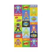 Stickers 1 Fold Super Heros Pk1