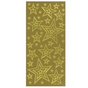 Stickers Gold Stars Various Sizes Pk1 
