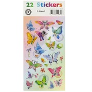 Butterfly Party Stickers - Single Sided Pk1 