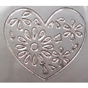Stickers Silver Gilded Hearts Large Pk1 