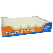 Candle Citronella Votive White Pk24 