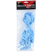 Ribbon Pre Clipped Pale Blue Pk50 