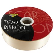 Tear Ribbon 31mm x 100Y Ivory  Pk1 