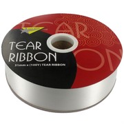 Tear Ribbon 31mm x 100Y Silver  Pk1 
