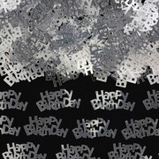 Silver Happy Birthday Confetti Pk 1 