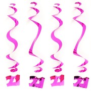 Decoration 21 Hanging Curl Hot Pink Pk1 