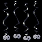Decoration 60 Hanging Curl Silver Pk1 