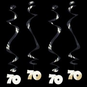 Decoration 70 Hanging Curl Silver Pk1 