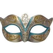 Classic Light Blue Party Mask Pk1
