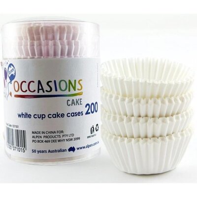 Mini White Cupcake Cases Pk100 