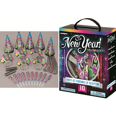 Colourful New Year Celebration Party Kit for 10 Pk 1