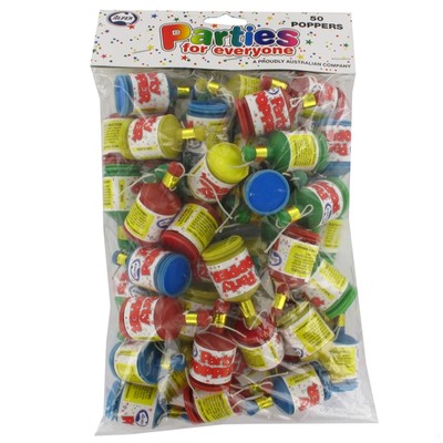 Party Poppers Pk50 