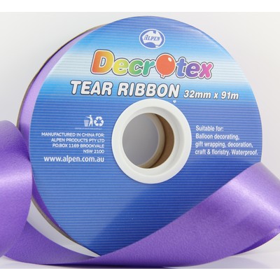 Purple Tear Ribbon (32mm x 91m) Pk 1