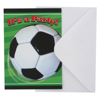 Soccer Ball Party Invitations (Pk 8) 