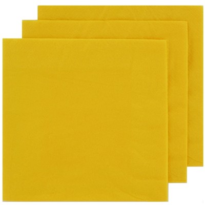 Yellow Party Napkins - Dinner 2 ply Pk100 