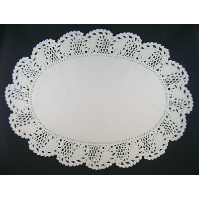 White Oval Doilies 260mm x 356mm Pk 1000