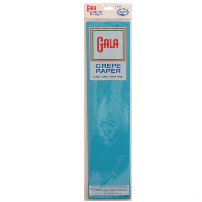 Crepe Paper Gala 240x50cm Azure Blue Pk1 