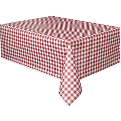 Red Gingham Tablecover (1.37 x 2.74m) Pk1 