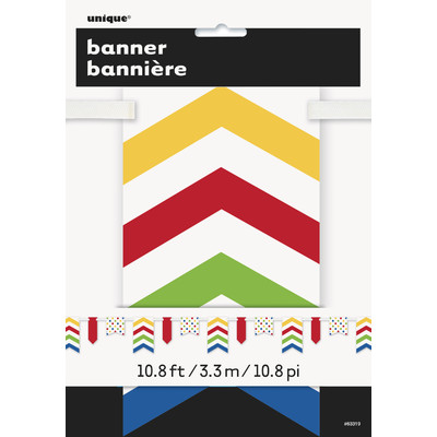 Bold & Bright Dots and Stripes Flag Banner (3.3m) Pk 1
