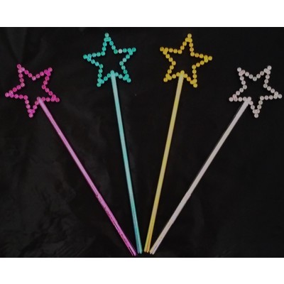 Mini Star Wand Party Favours Pk 80 (Pink, Silver, Blue & Gold)