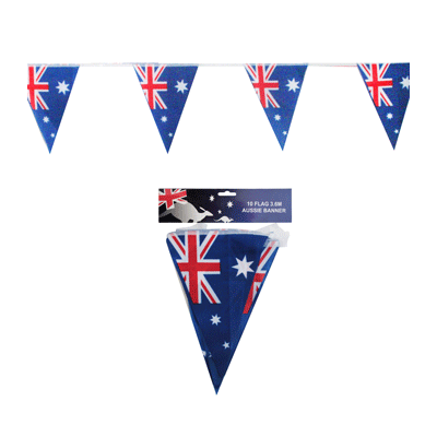 Australian Aussie Flag Bunting Banner (8 Flags) Pk 1